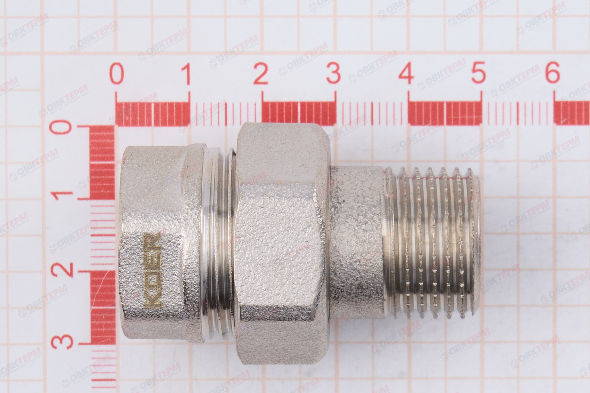Американка   KOER        1/2"  прямая  усиленная  (180/45 шт) - миниатюра №7
