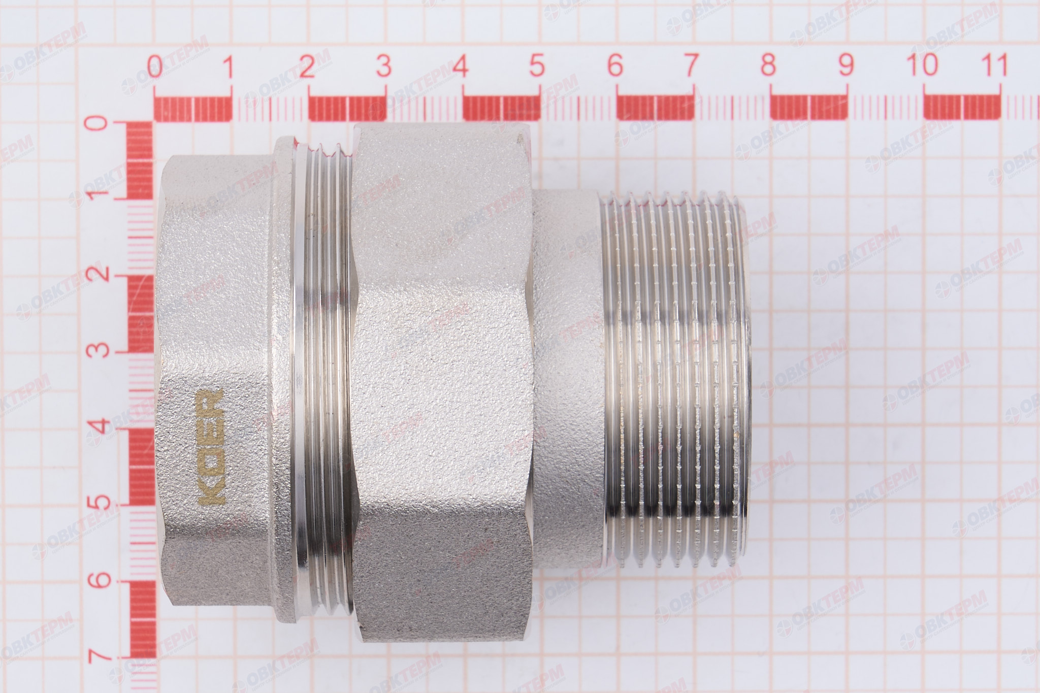 Американка   KOER     1 1/2"  прямая  усиленная  (24/6 шт) - миниатюра №7