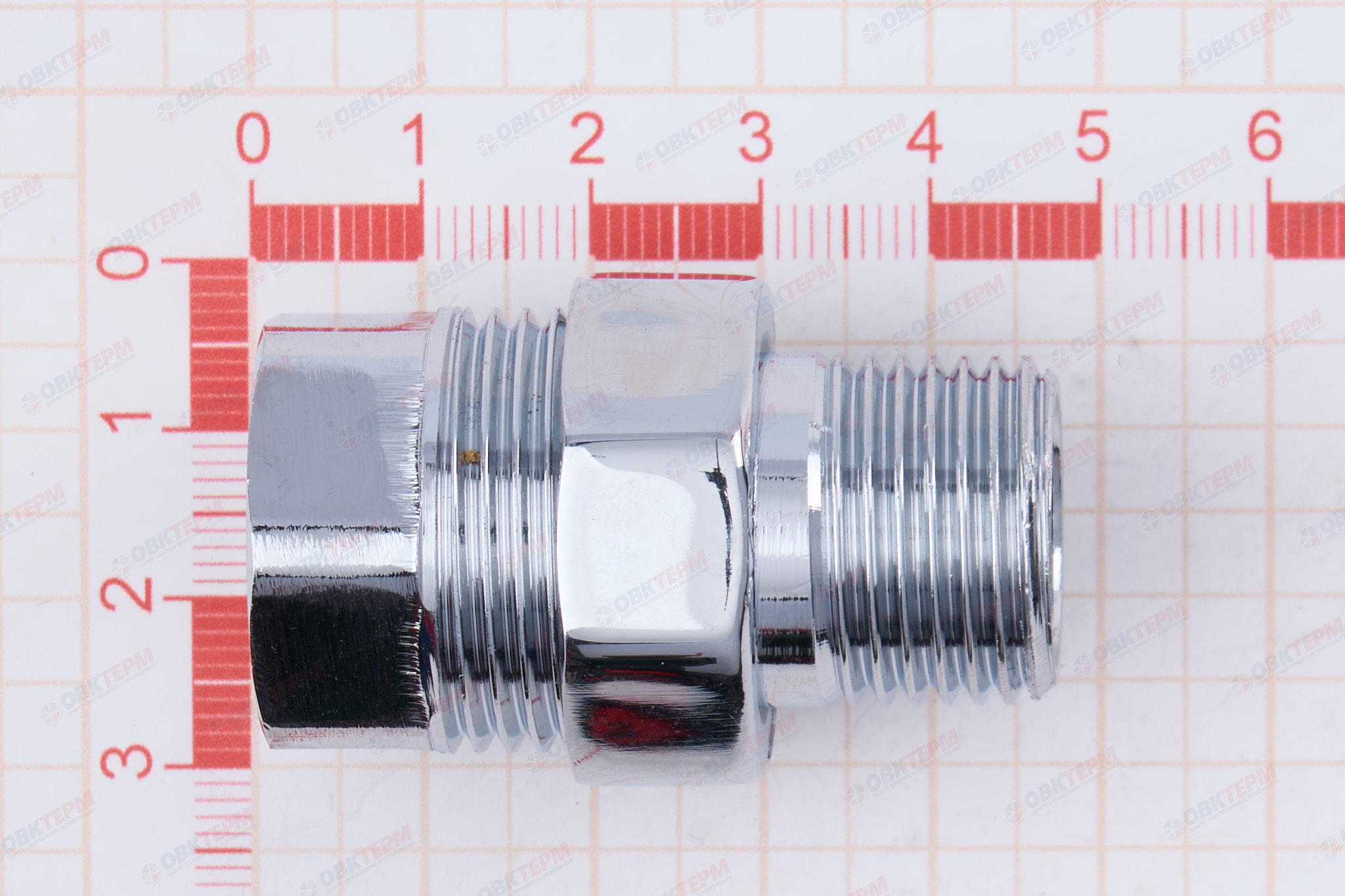 Американка хром TIM   1/2" прямая   (10шт/120ящ) - миниатюра №7