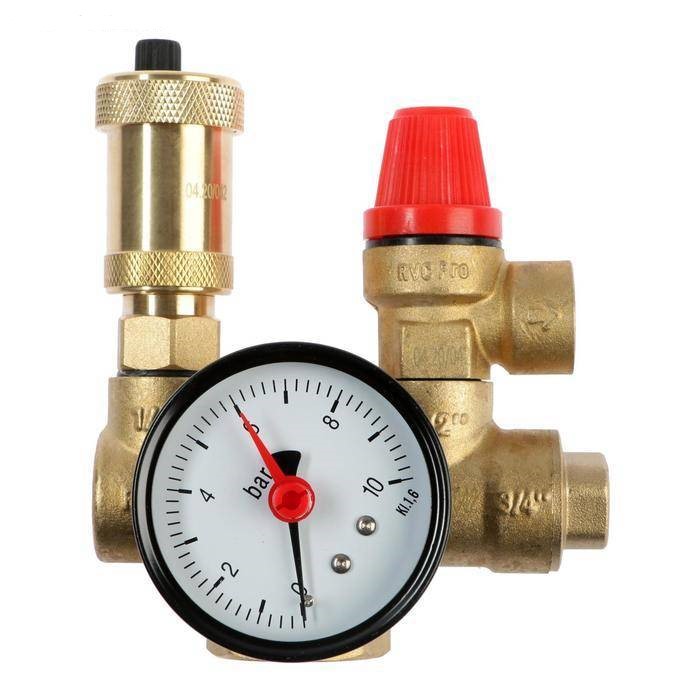 Группа безопасности котла    TIM    1"x3/4-3 bar (с возм. уст. бака)  (JH-1026-3)   (1шт/18ящ) - Изображение №2