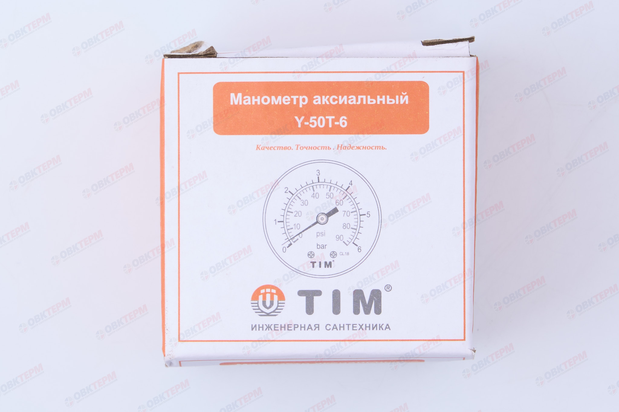 МАНОМЕТР   6 атм заднее подключение TIM   (1шт/60ящ) - Изображение №4