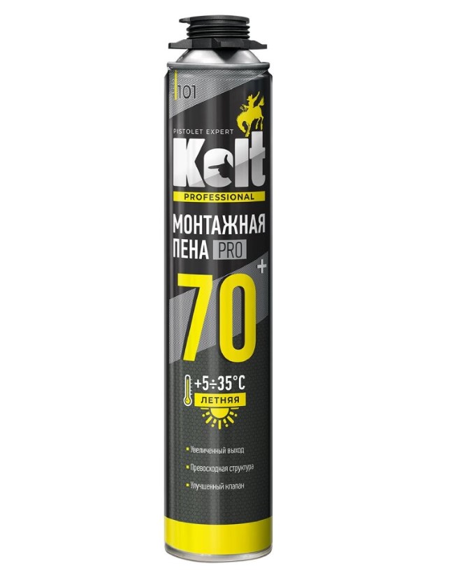 Пена монтажная KOLT PRO 70+ Летняя 1 кг (пистолет) - Изображение №2