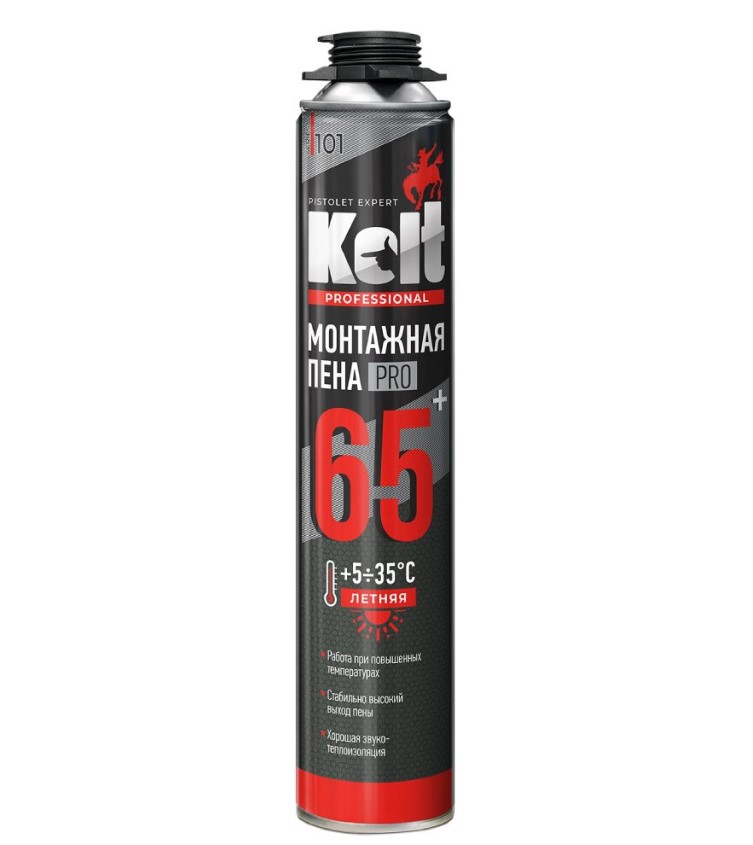 Пена монтажная KOLT PRO 65+ Летняя 950 гр (пистолет) - Изображение №2
