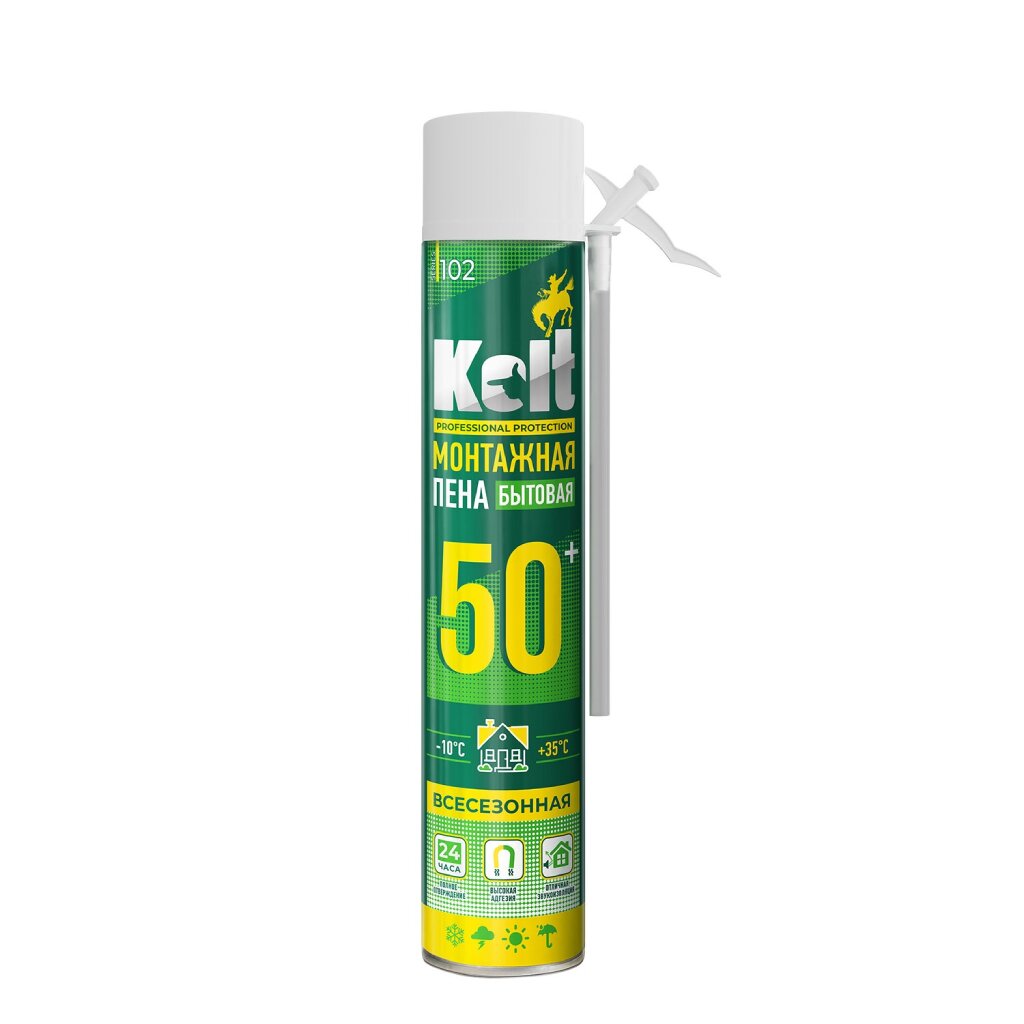 Пена монтажная KOLT 50+ бытовая всесезонная 750 гр (руч) - Изображение №2