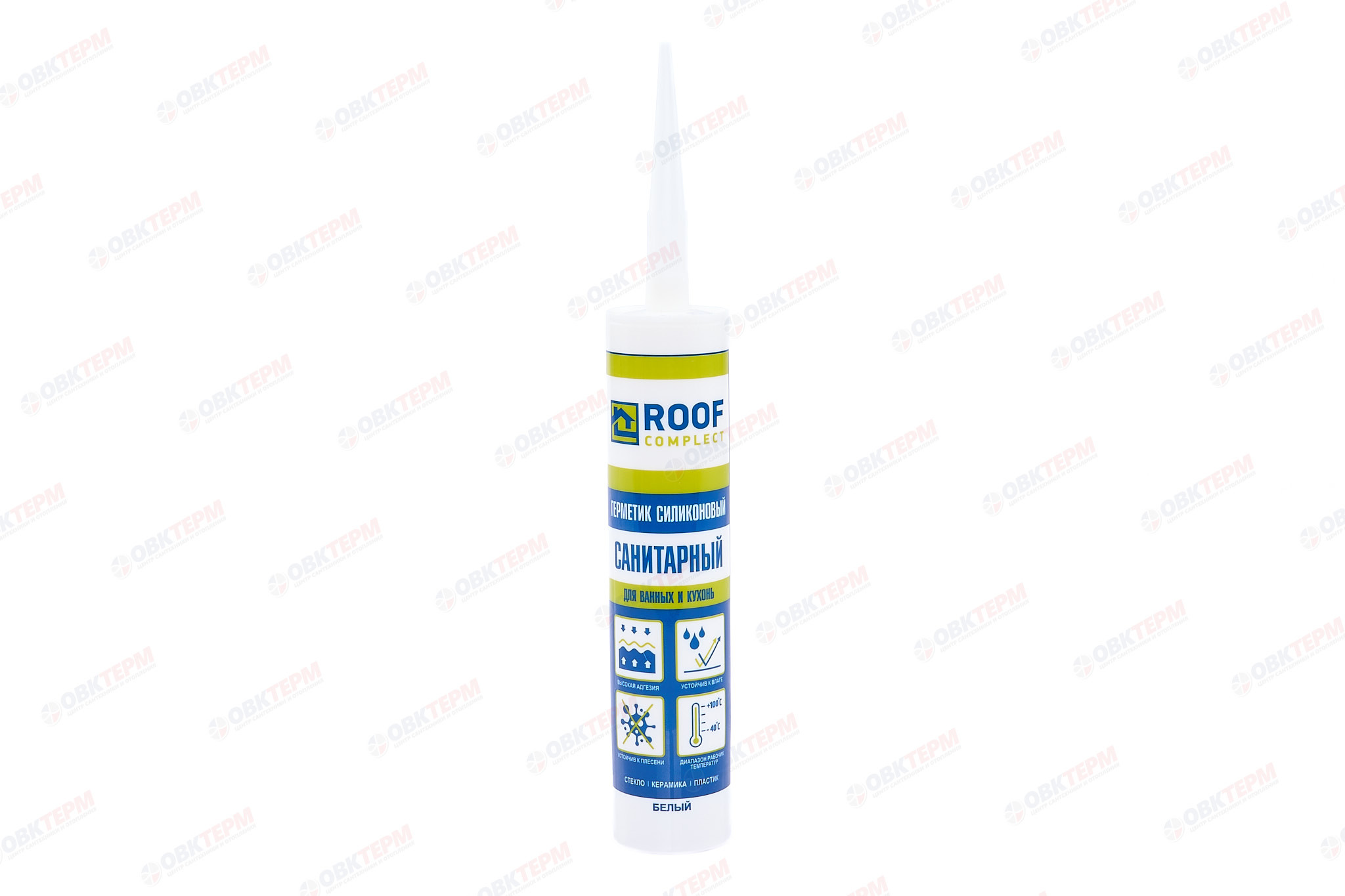 Герметик силиконовый Санитарный белый 260 мл (24шт/уп) Roof Complect - Изображение №2