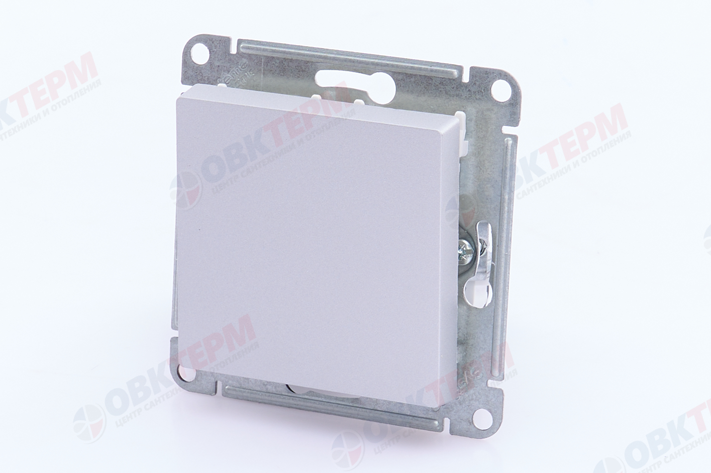 Выключатель 1-клавишный механизм сх.1 10АХ Алюминий AtlasDesign Systeme Electric - Изображение №2
