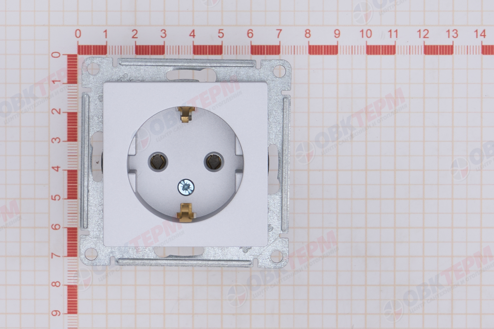 Розетка с/з 16А, механизм Алюминий AtlasDesign Systeme Electric - миниатюра №7