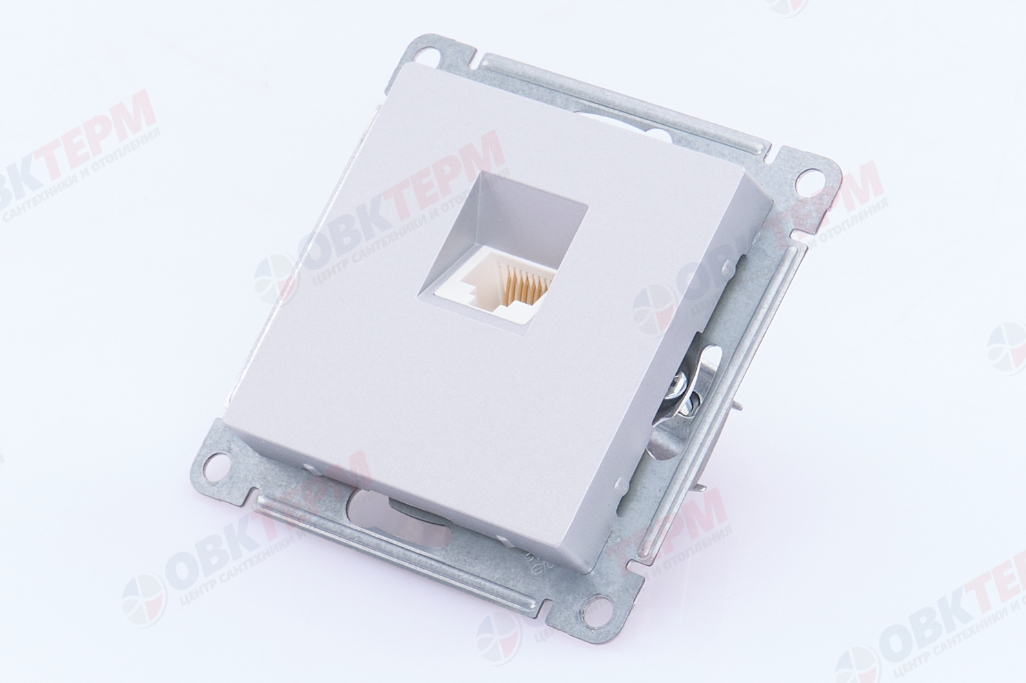 Розетка компьютерная RJ45 механизм Алюминий AtlasDesign Systeme Electric - миниатюра №6