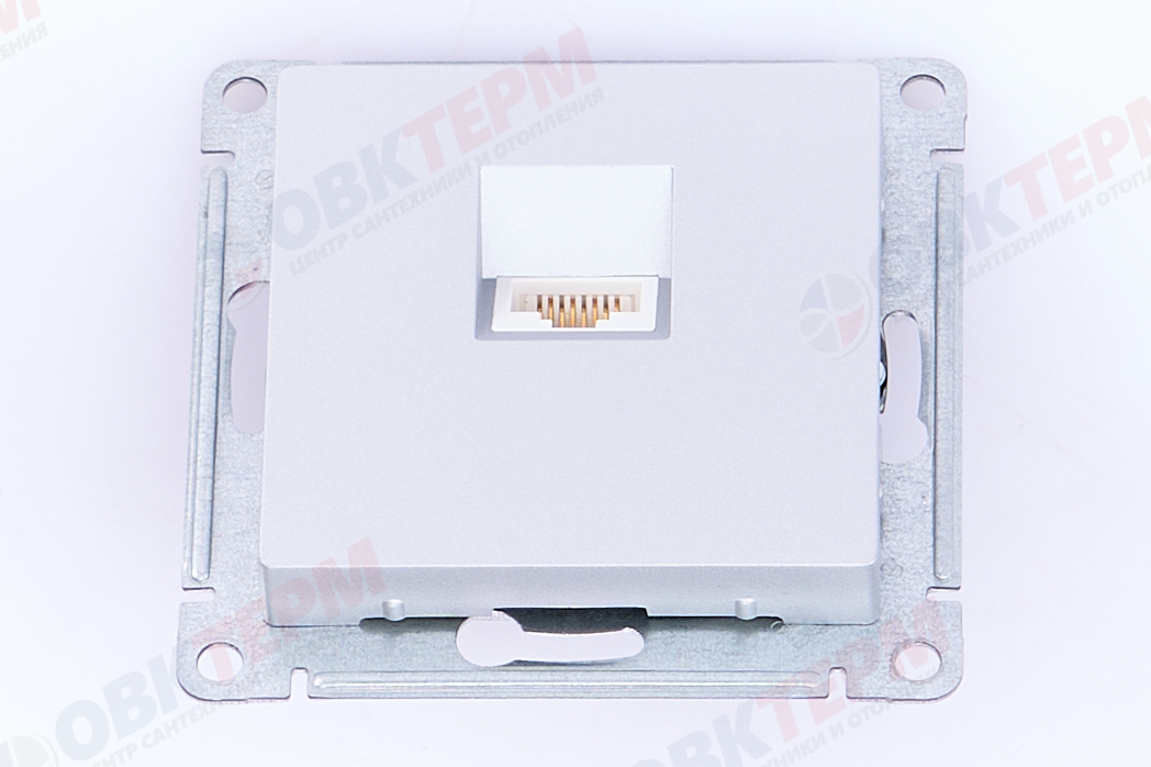 Розетка компьютерная RJ45 механизм Алюминий AtlasDesign Systeme Electric - миниатюра №7