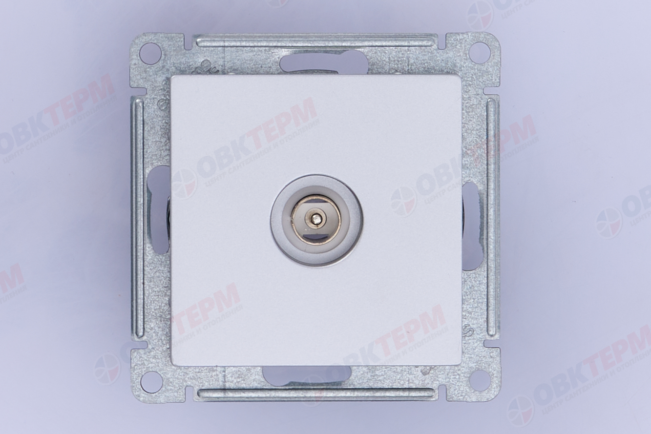 Розетка антенная коннектор механизм одиночная TV Алюминий AtlasDesign Systeme Electric - миниатюра №9