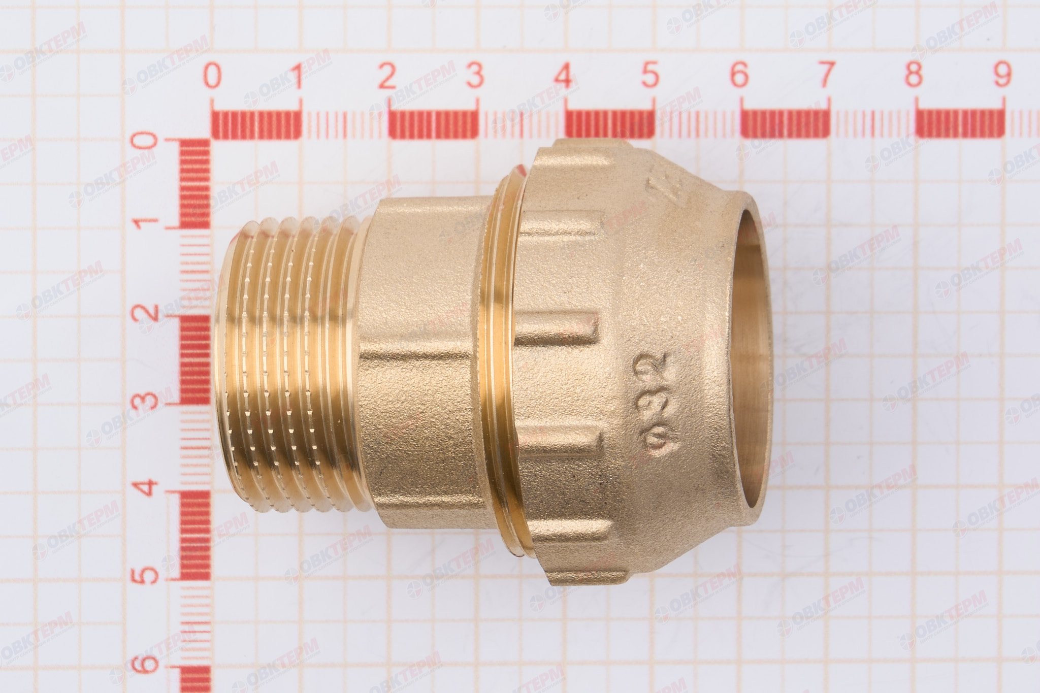 Муфта латунь 32 * 1" н  ПНД ТИМ   (70/10шт) - миниатюра №6