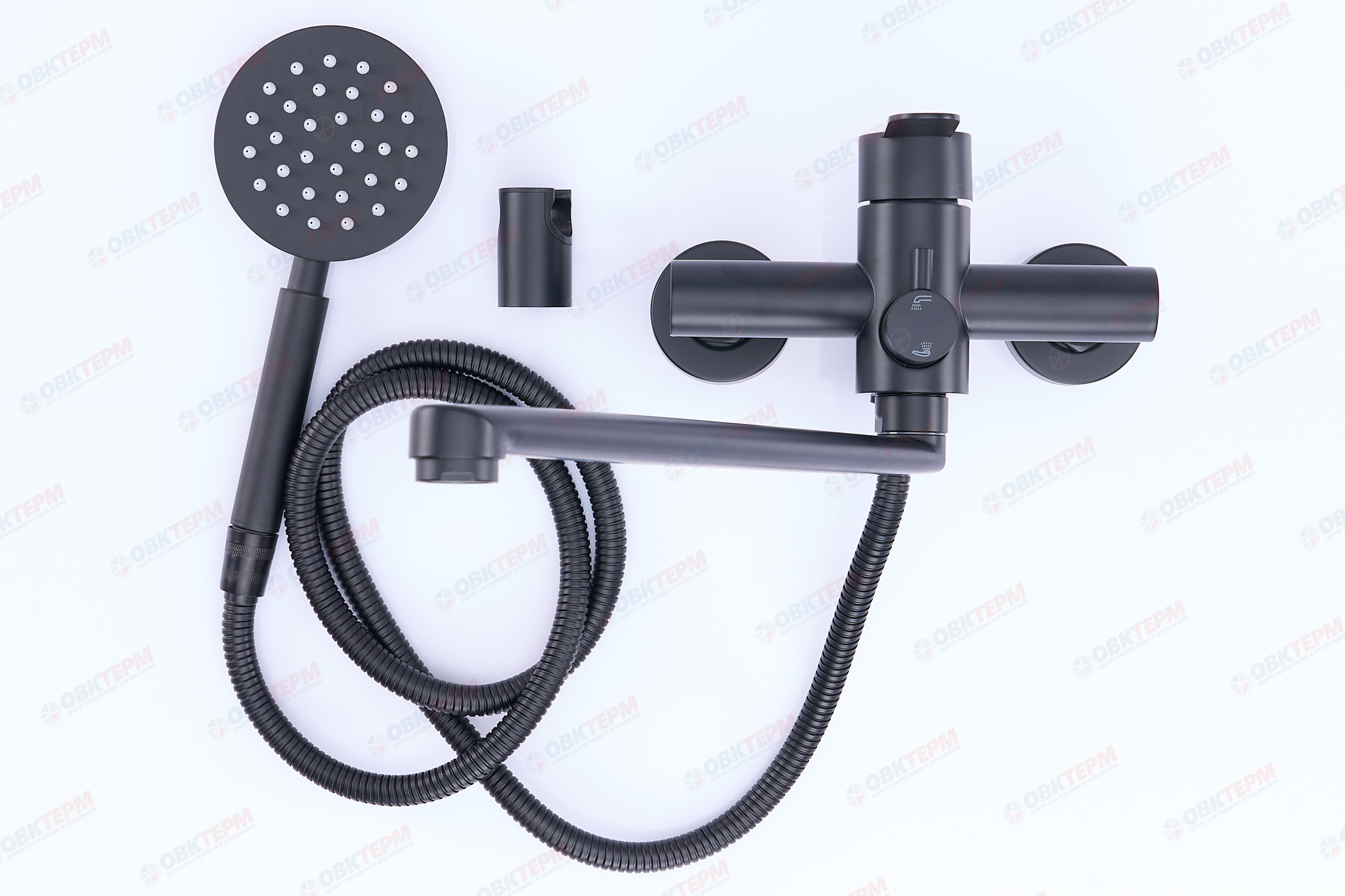 Смеситель д/ванны нерж/сталь ZERIX DAX-006 (EURO) BLACK  12 шт/ящ - миниатюра №2