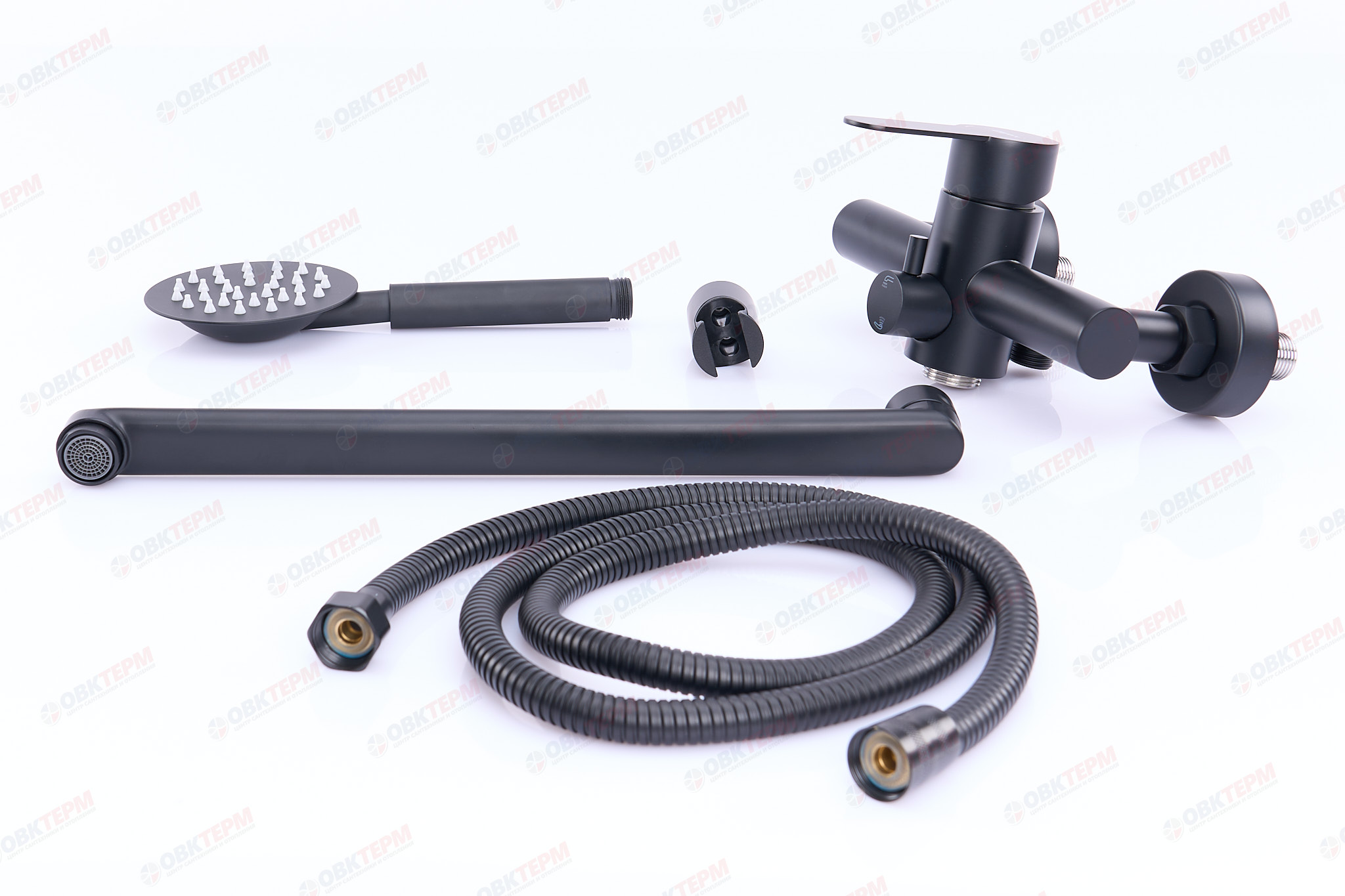 Смеситель д/ванны нерж/сталь ZERIX DAX-006 (EURO) BLACK  12 шт/ящ - миниатюра №3