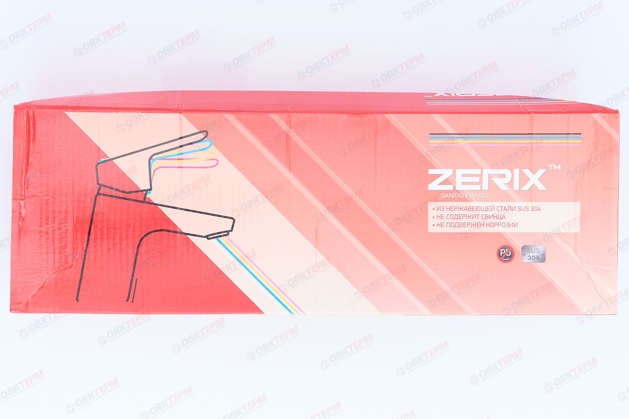 Смеситель д/ванны нерж/сталь ZERIX DAX-006 (EURO) BLACK  12 шт/ящ - миниатюра №6