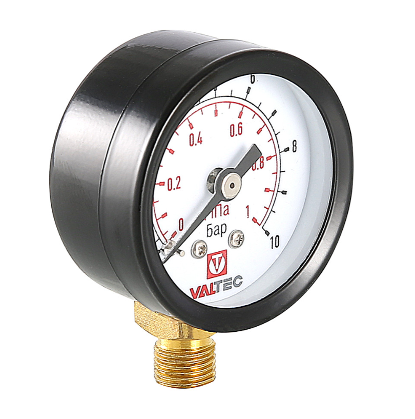 МАНОМЕТР  6 атм нижнее подключение VALTEC   (1шт/260ящ) - Изображение №1