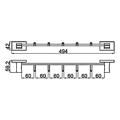 Вешалка  5  крючка               G0716-56              GAPPO - Изображение №2
