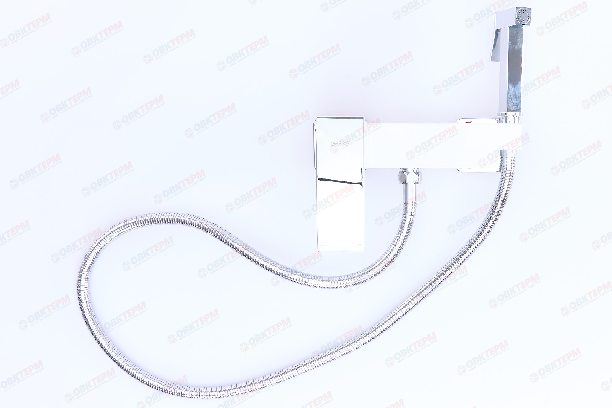 Смеситель с гигиеническим душем GAPPO G2007-8 латунь /белый - Изображение №4