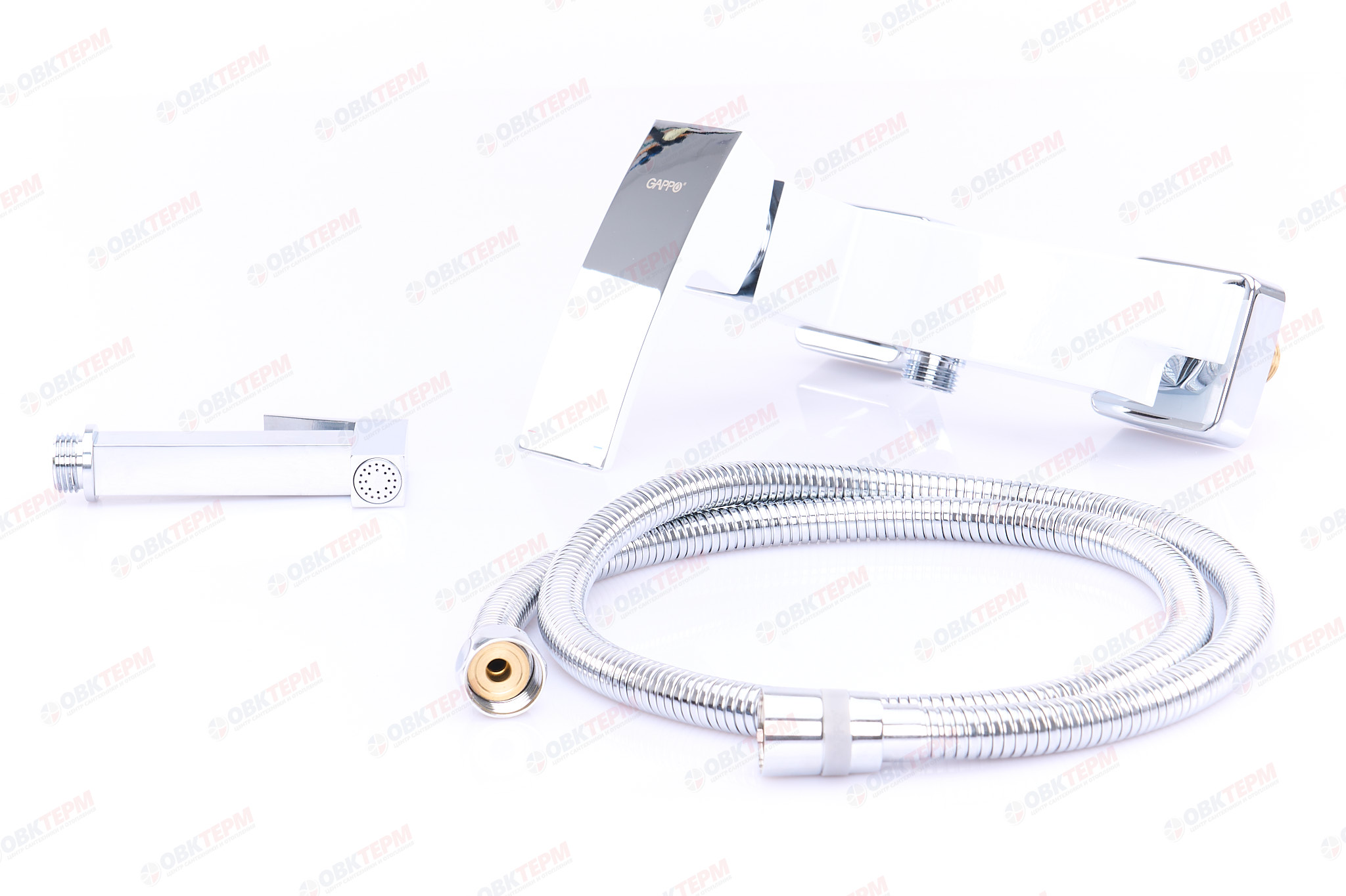 Смеситель с гигиеническим душем GAPPO G2007-8 латунь /белый - Изображение №5