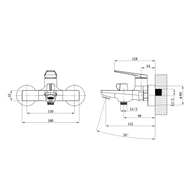 Смеситель д/ванны корот. MIXXUS PREMIUM RUBENS 009 (EURO) (10 шт/ящ) - Изображение №2