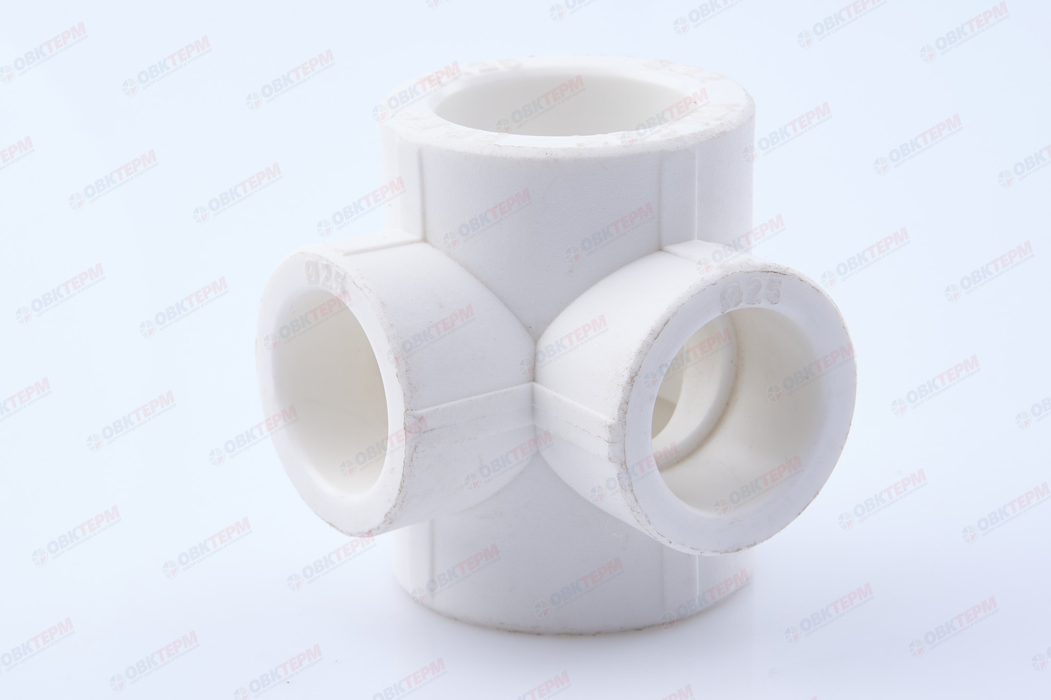 Крестовина двух плоск-я  32*25*25*32      (VALFEX)  белый (100/20) - Изображение №1