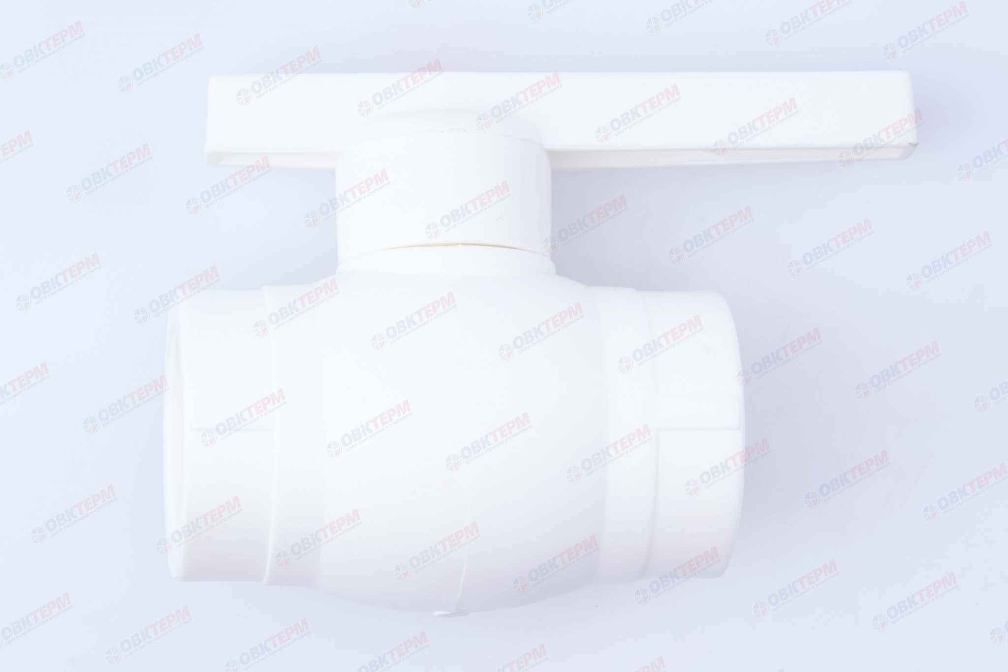 Кран пластиковый шаровый 32  (стальной шар)    (VALFEX OPTIMA)  белый  (24/6) - Изображение №1