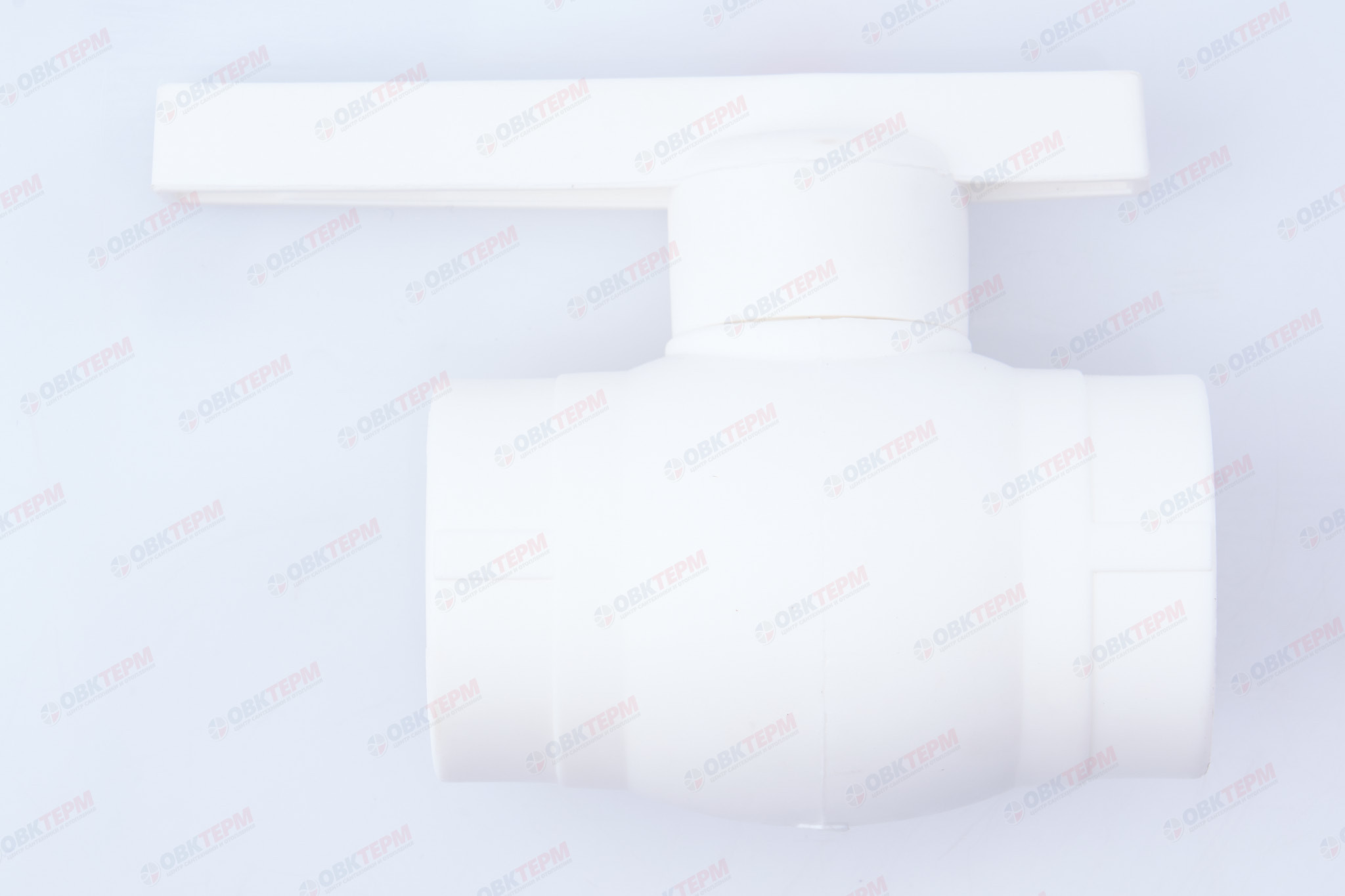 Кран пластиковый шаровый 32  (стальной шар)    (VALFEX OPTIMA)  белый  (24/6) - Изображение №3
