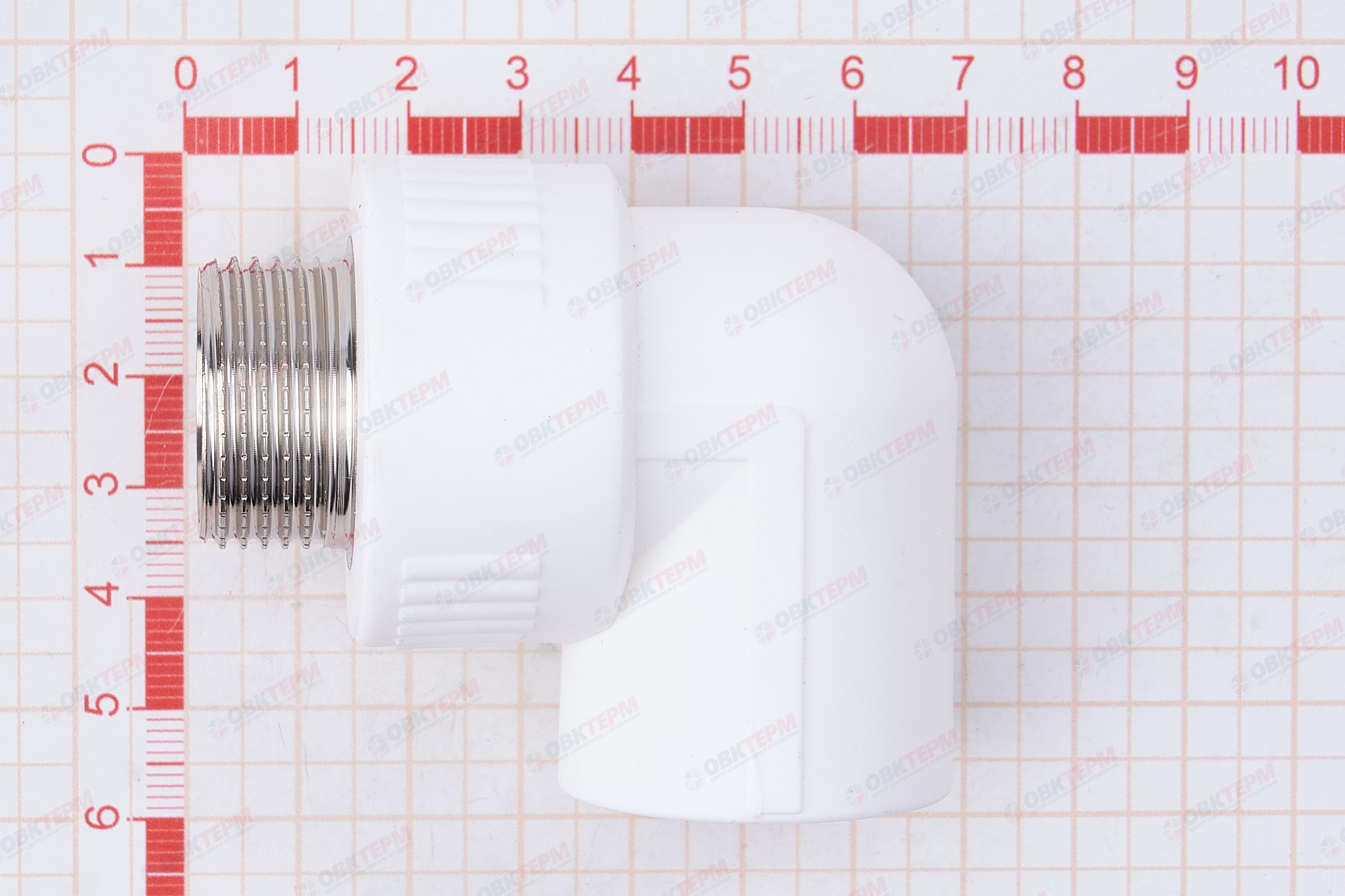 Угол с МРН  25 * 3/4"      (белый)   (75/5)  (TIM) - миниатюра №5
