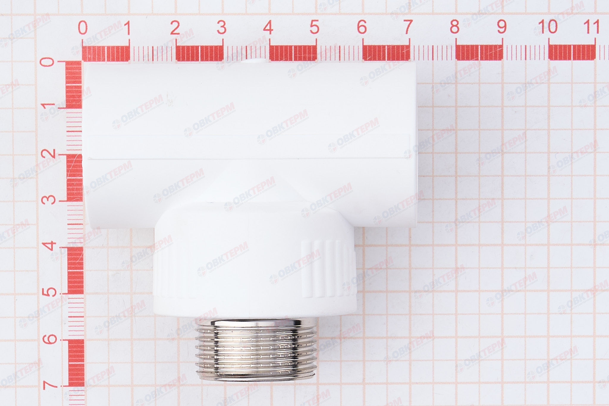 Тройник с МРН 25 * 3/4" * 25     (белый)  (60/5)  (TIM) - миниатюра №5