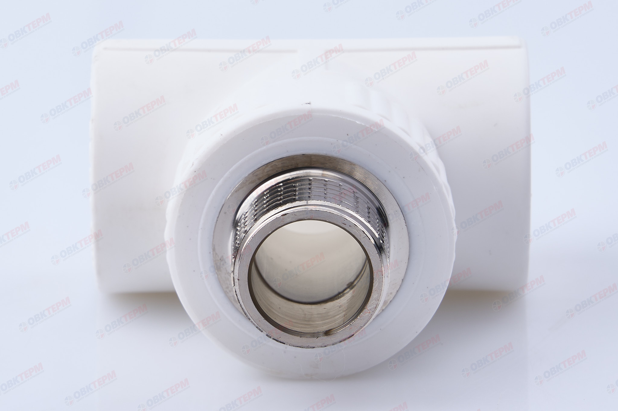 Тройник с МРН 25 * 1/2" * 25    (белый)  (75/5)  (TIM) - миниатюра №4