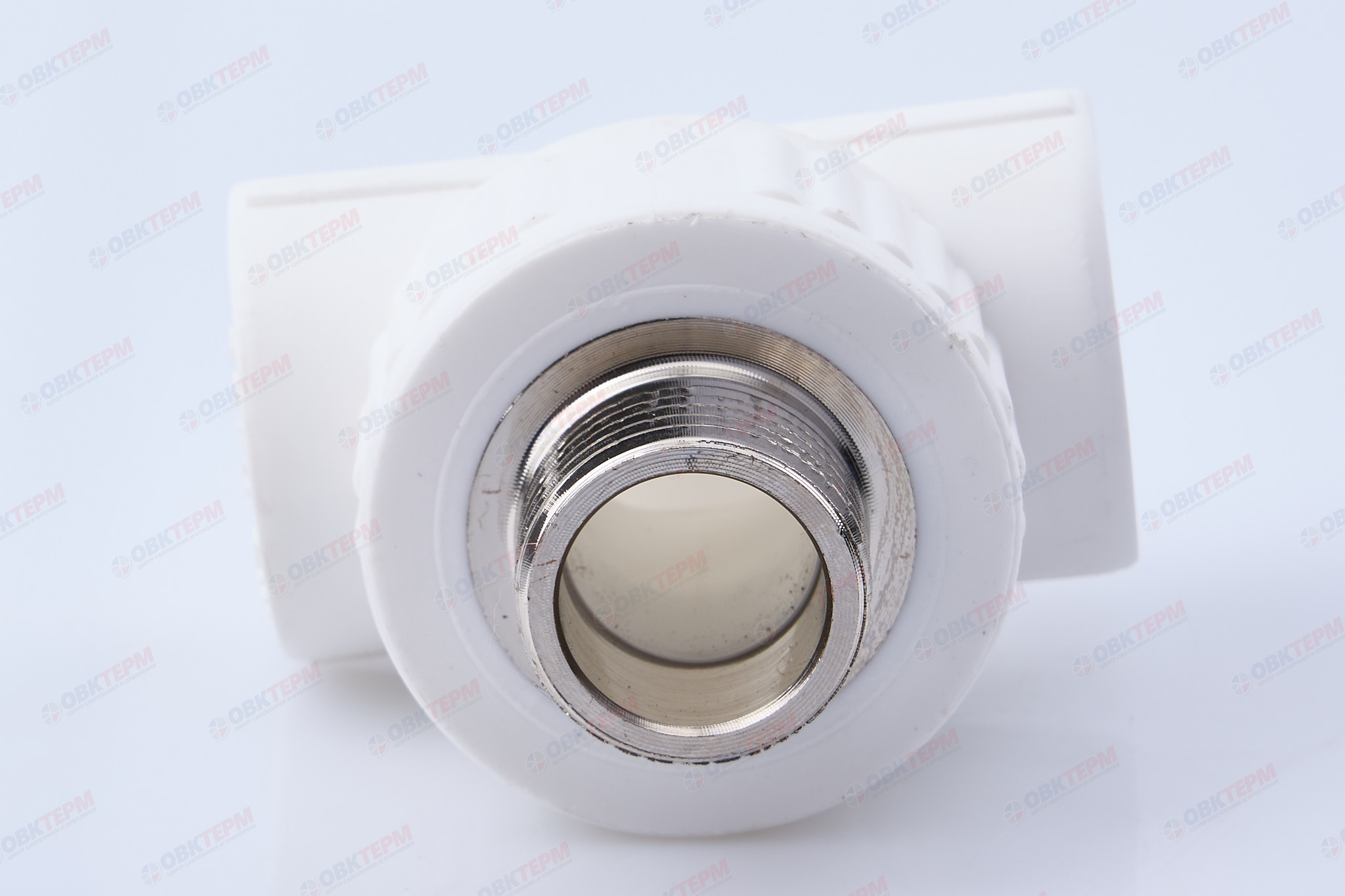 Тройник с МРН 20 * 1/2" * 20     (белый)  (100/10)  (TIM) - миниатюра №4