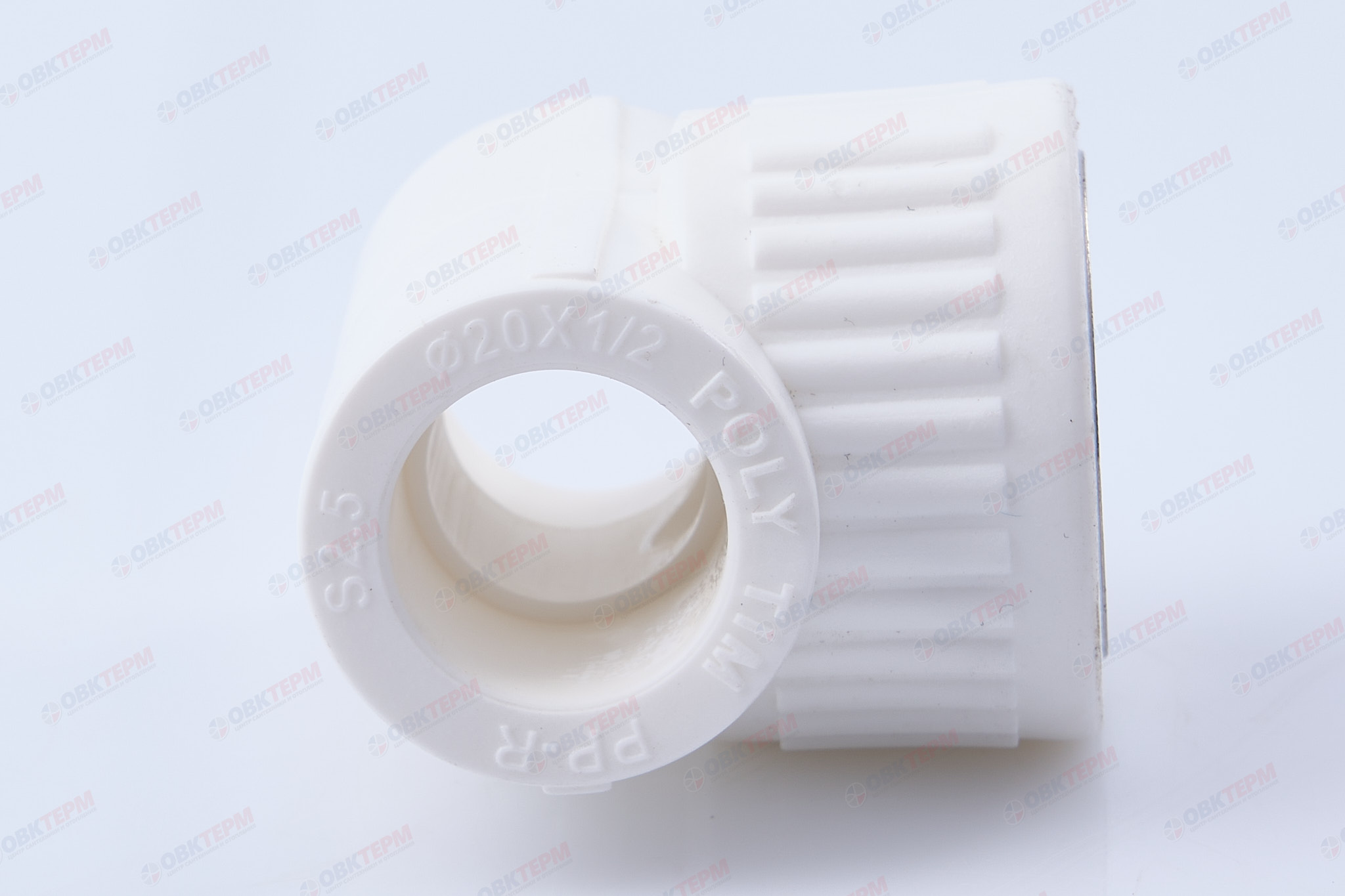 Тройник с МРВ 20 * 1/2" * 20     (PP-R  БЕЛЫЙ   РОССИЯ)      (140/20) - Изображение №3