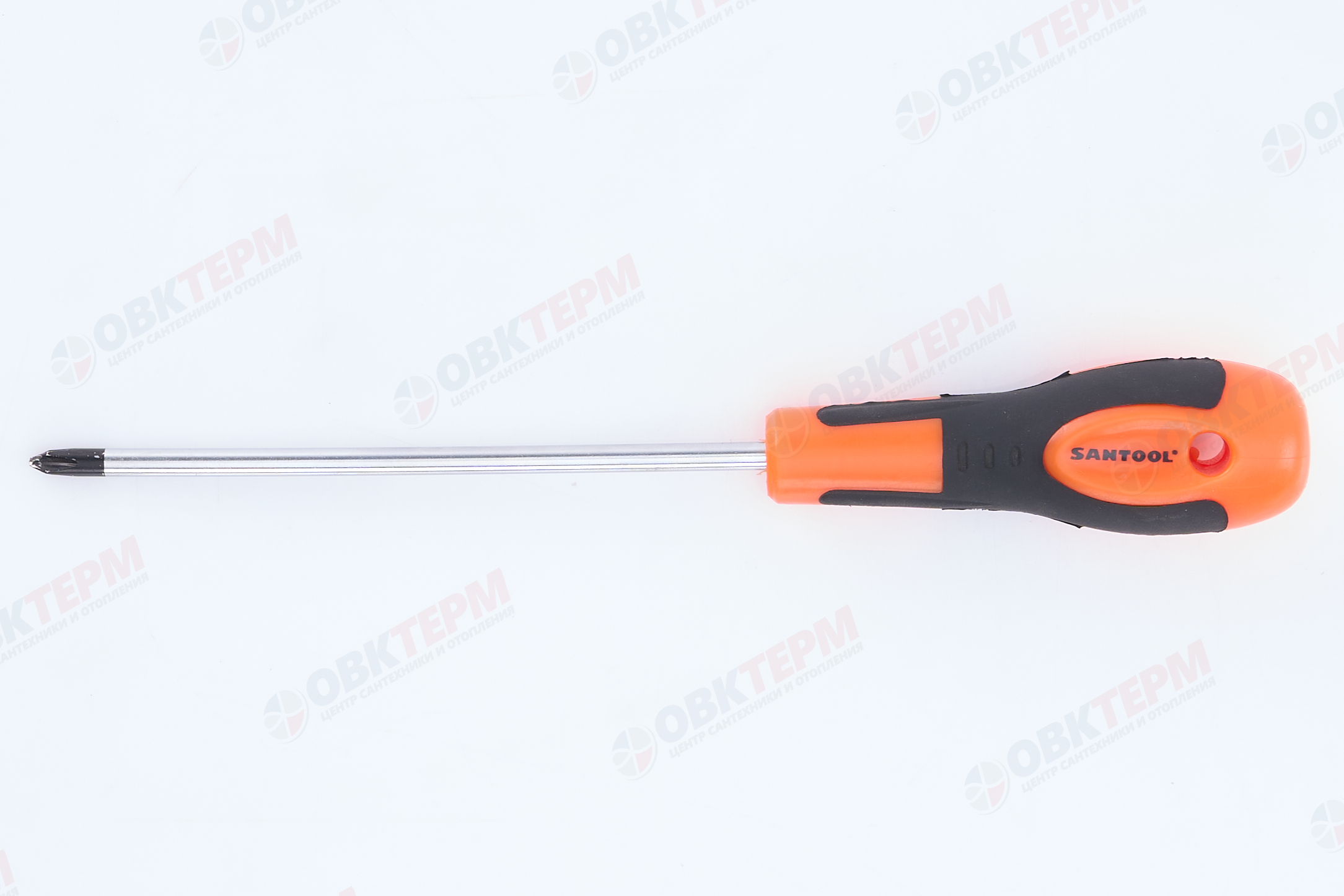 Отвертка крестовая МАСТЕР №2 150 мм CrV с двухкомпонентной ручкой SANTOOL - миниатюра №6