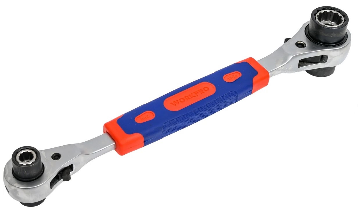 Ключ торцевой 8 в 1 с храповым механизмом и реверсом WORKPRO, Китай - Изображение №1