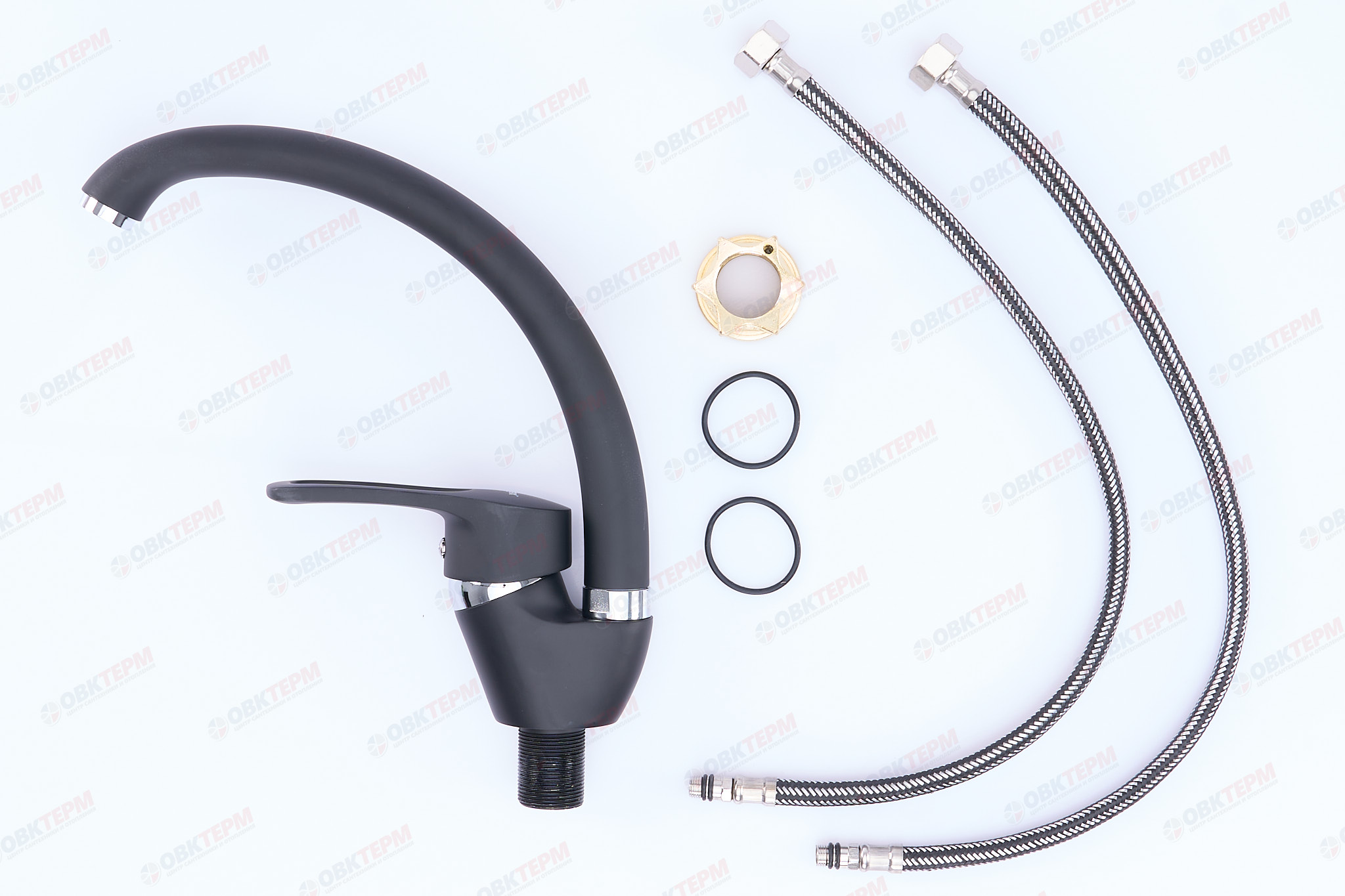 Смеситель д/кухни ZERIX YUB 181 гайка BLACK (10 шт/ящ) - миниатюра №3