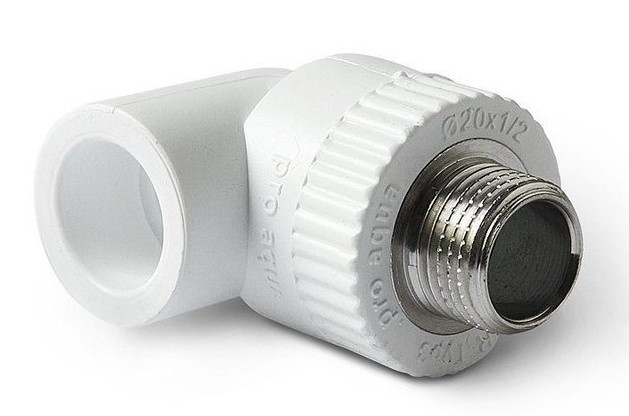 Угол с МРН  20 * 1/2"   БЕЛЫЙ   (PRO AQUA)     (150/10) - Изображение №1