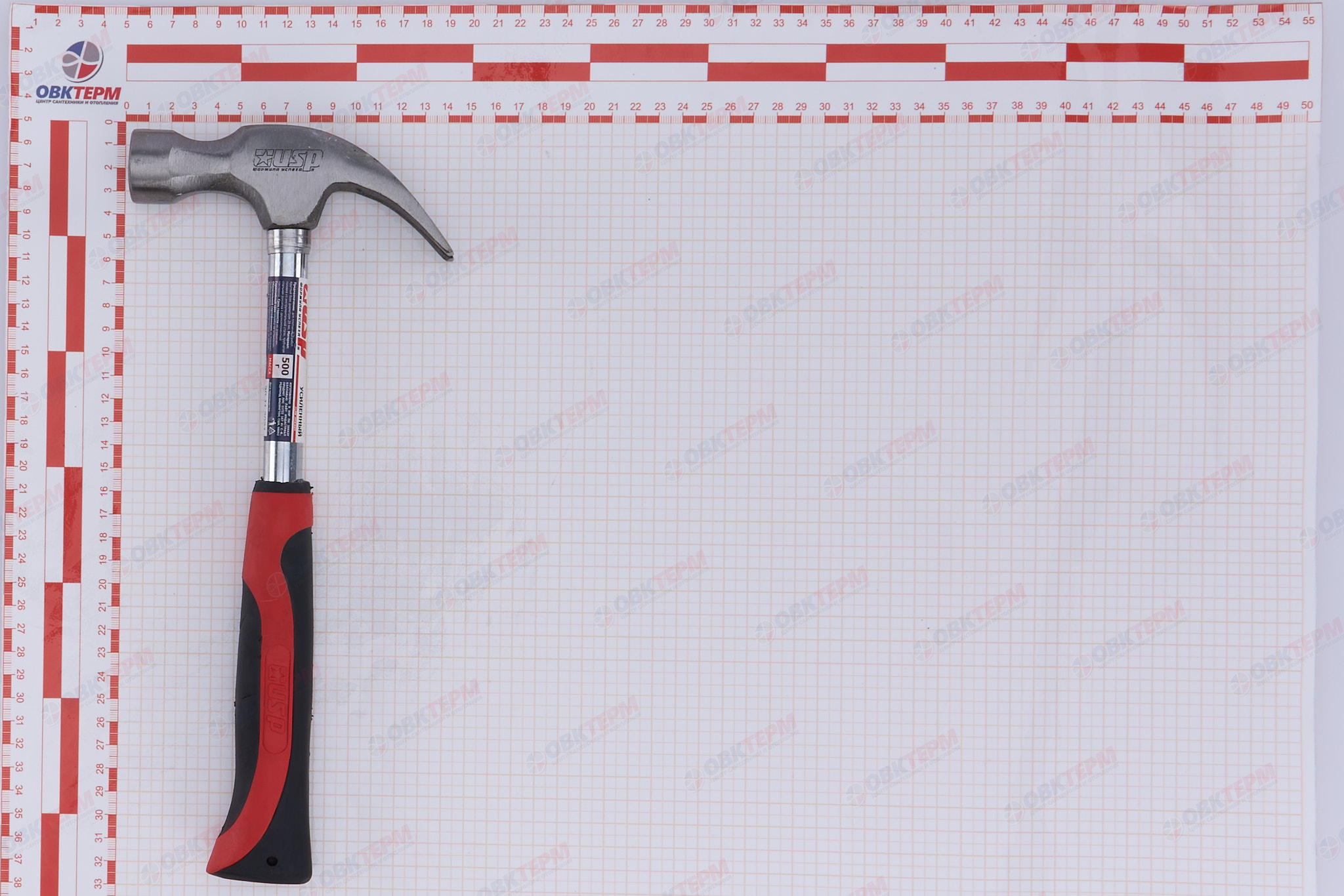 Молоток-гвоздодер с обрезиненной ручкой d29 мм, 500 гр USP - миниатюра №8