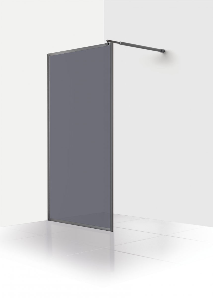 Душевая перегородка Walk in 7 - Grey/tint 90*200 OVO 8мм. - Изображение №1