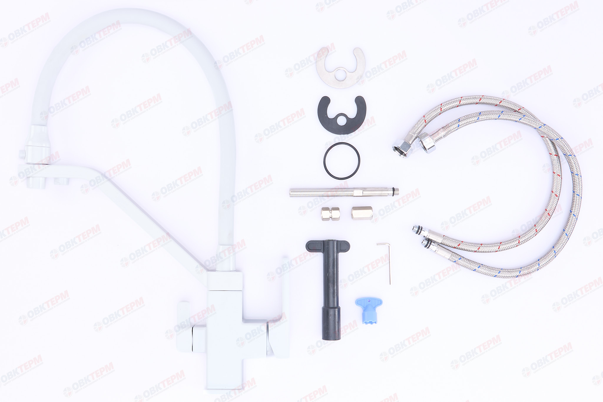 Смеситель д/кухни под ФИЛЬТР GAPPO G4317-8 латунь /белый /Ø35 /шпилька - Изображение №5