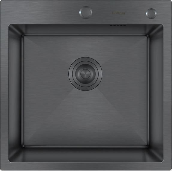 Мойка HOFFGER 5050 BLACK /сифон /1+3мм 500*500*210мм (5шт/ящ) - Изображение №1