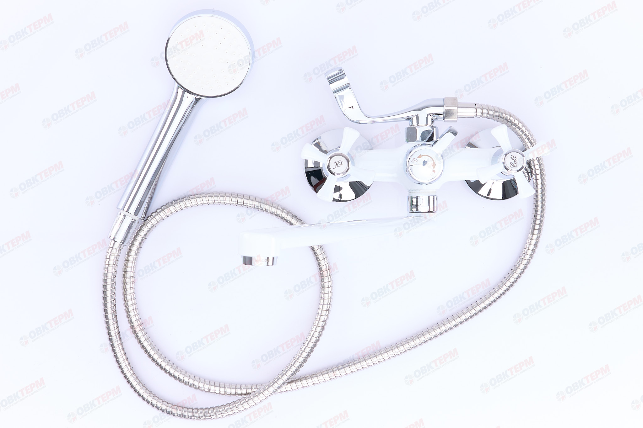Смеситель д/ванны буксовый MIXXUS OMEGA 140 WHITE  (10 шт/ящ) - Изображение №3