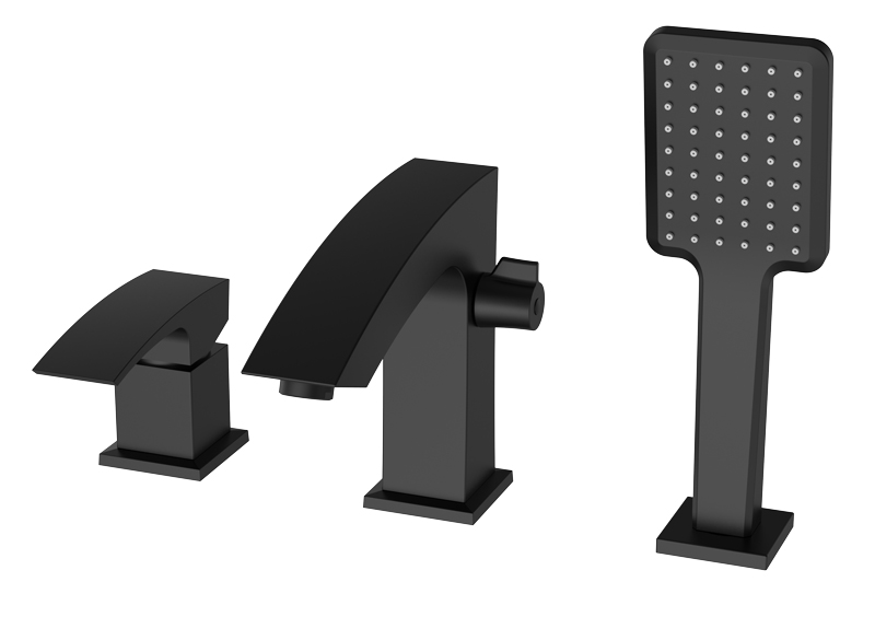 Смеситель на борт ванны KOER KB-43007-05 /3 отверстия  (Цвет черный) (8шт/ящ) - Изображение №1