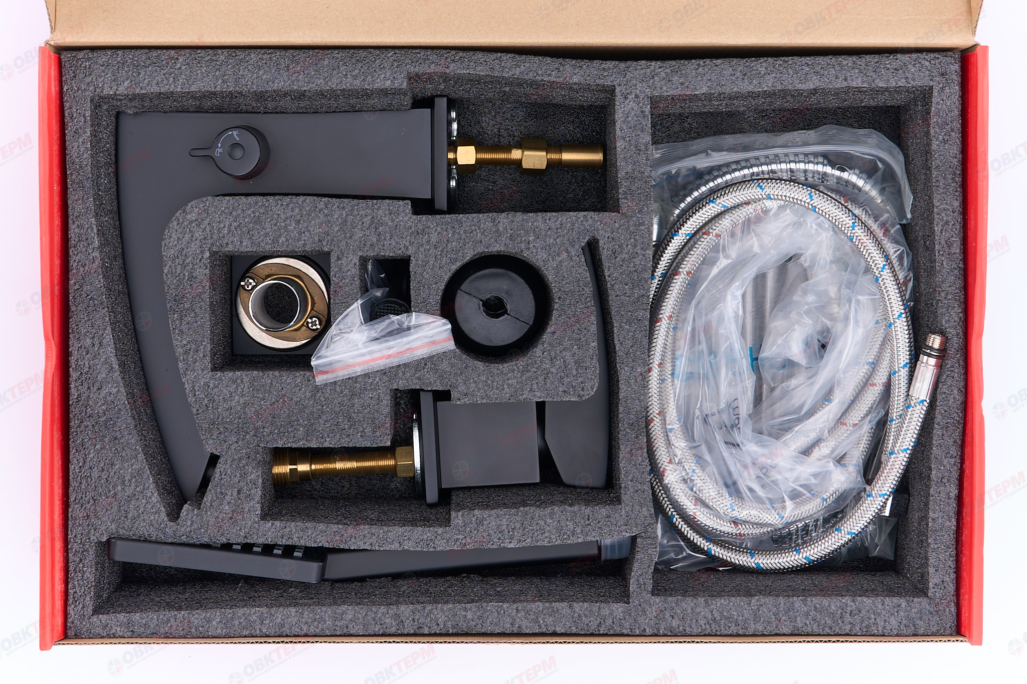 Смеситель на борт ванны KOER KB-43007-05 /3 отверстия  (Цвет черный) (8шт/ящ) - миниатюра №6