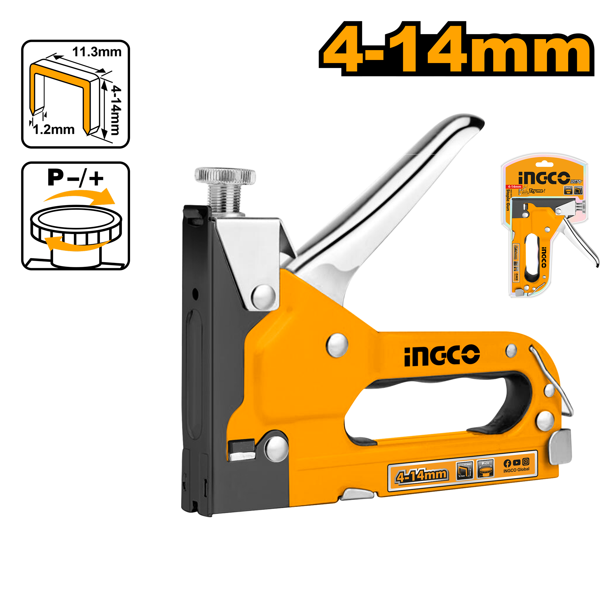 Степлер механический INGCO HSG14018 - Изображение №1