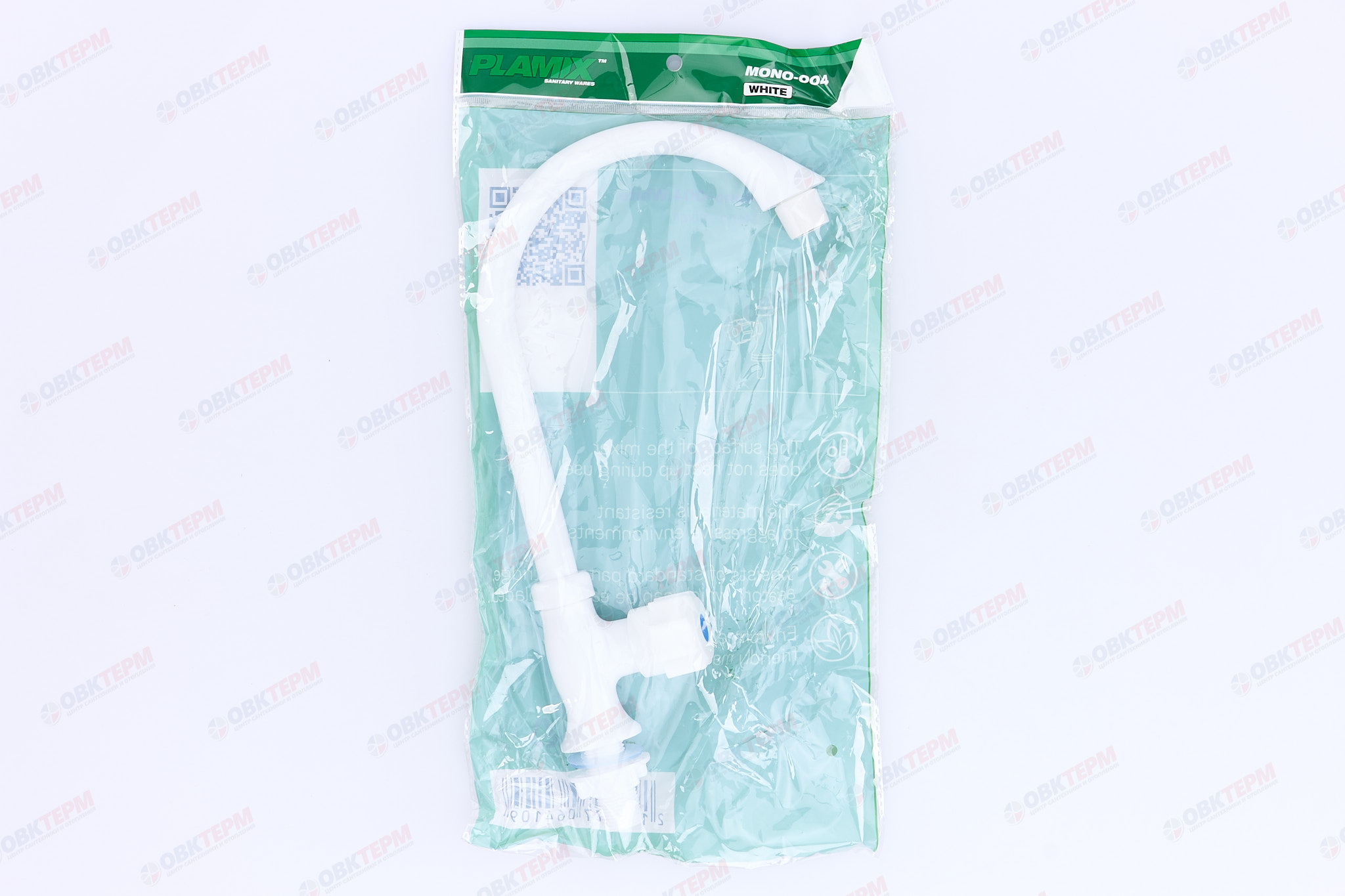 Смеситель моно для холодной воды PLAMIX Mono-004 White /ABS-пластик(без подводки) (70 шт/ящ) - миниатюра №8