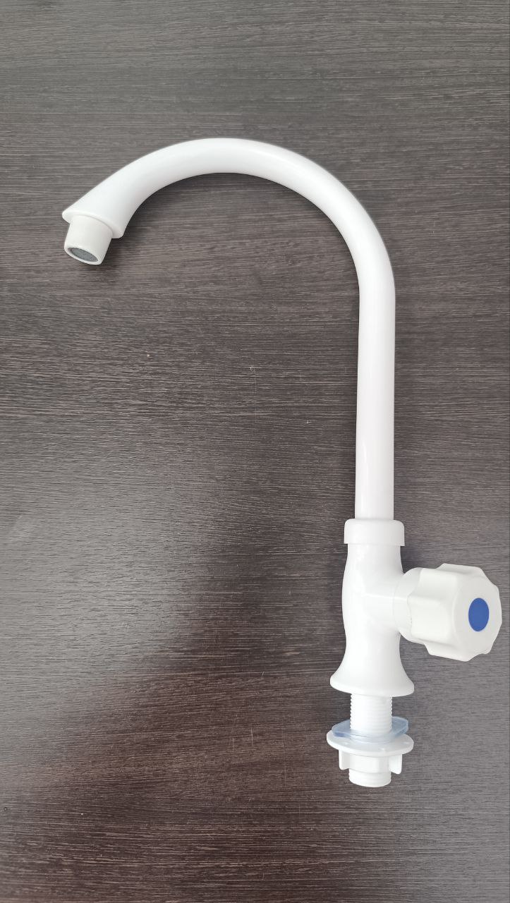 Смеситель моно для холодной воды PLAMIX Mono-004 White /ABS-пластик(без подводки) (70 шт/ящ) - Изображение №2