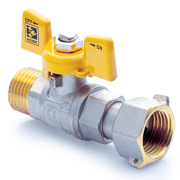 Кран шаровый ГАЗ   KOER     3/4" ВН   бабочка  с НВ СНГ     (32/8) - Изображение №1