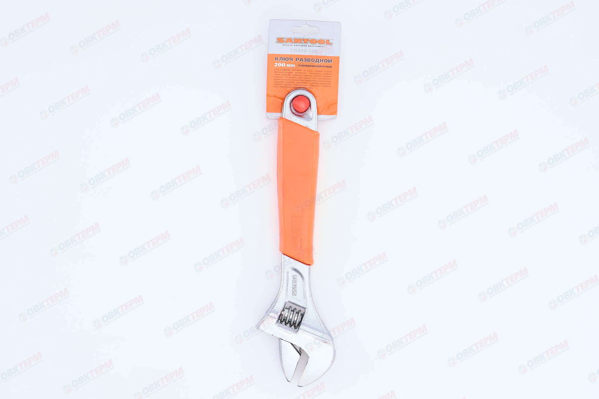 Ключ разводной 200 мм с обрезиненной рукояткой SANTOOL - миниатюра №5