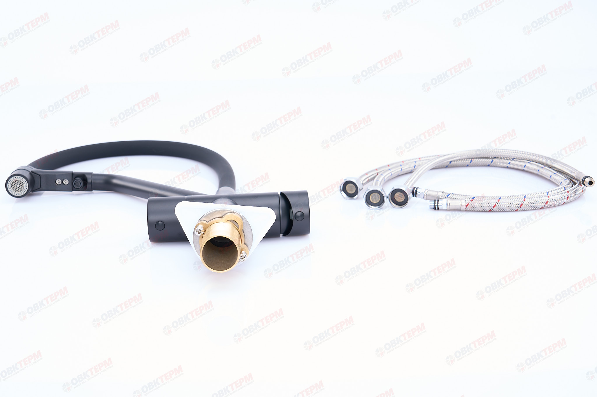 Смеситель д/кухни под ФИЛЬТР KOER KB-72006-05 (Цвет черный+силик.излив черный) (8шт/ящ - миниатюра №5