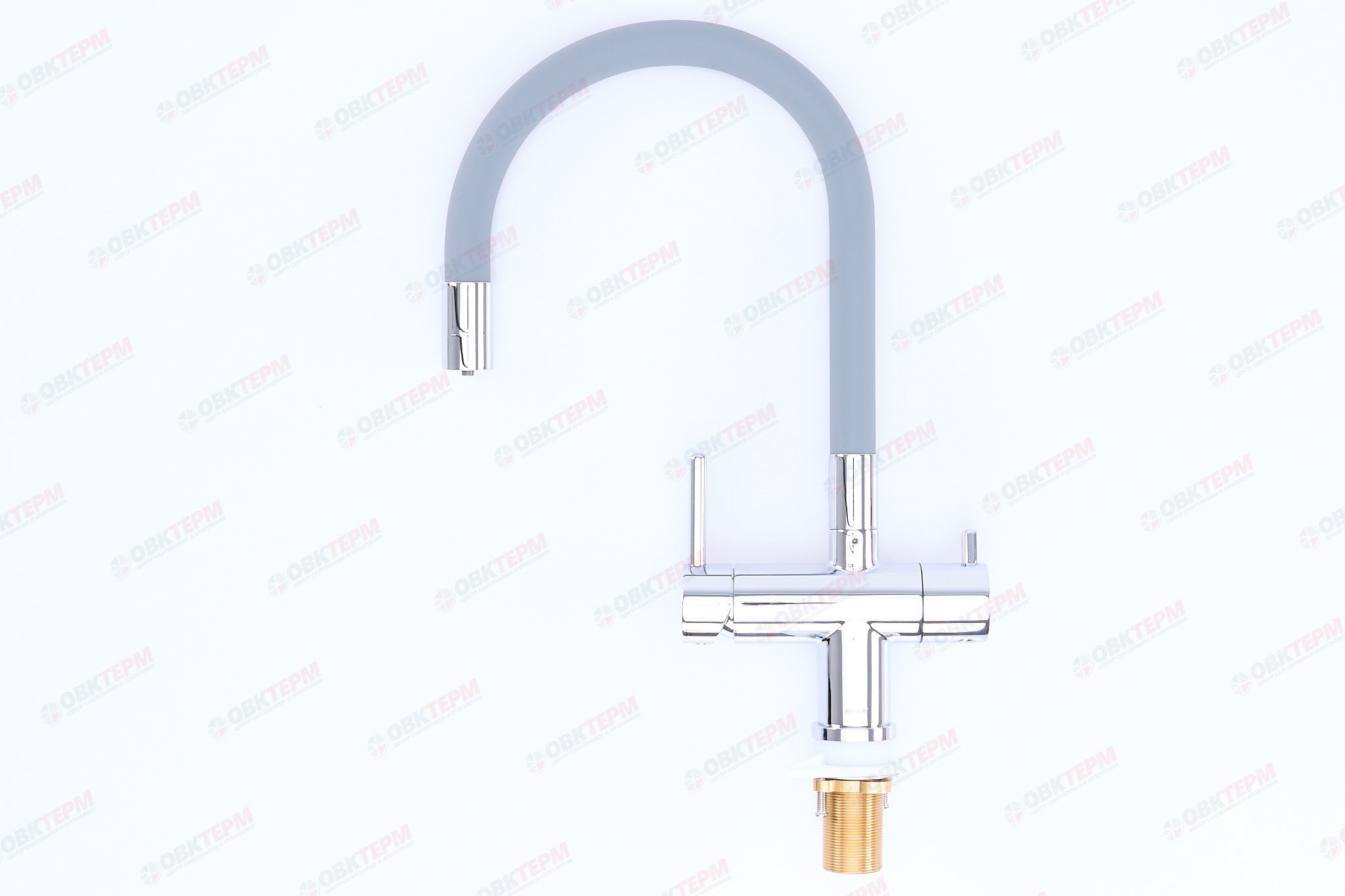 Смеситель д/кухни под ФИЛЬТР KOER KB-72002-01 (Цвет хром+силик.излив серый) (8шт/ящ) - Изображение №3