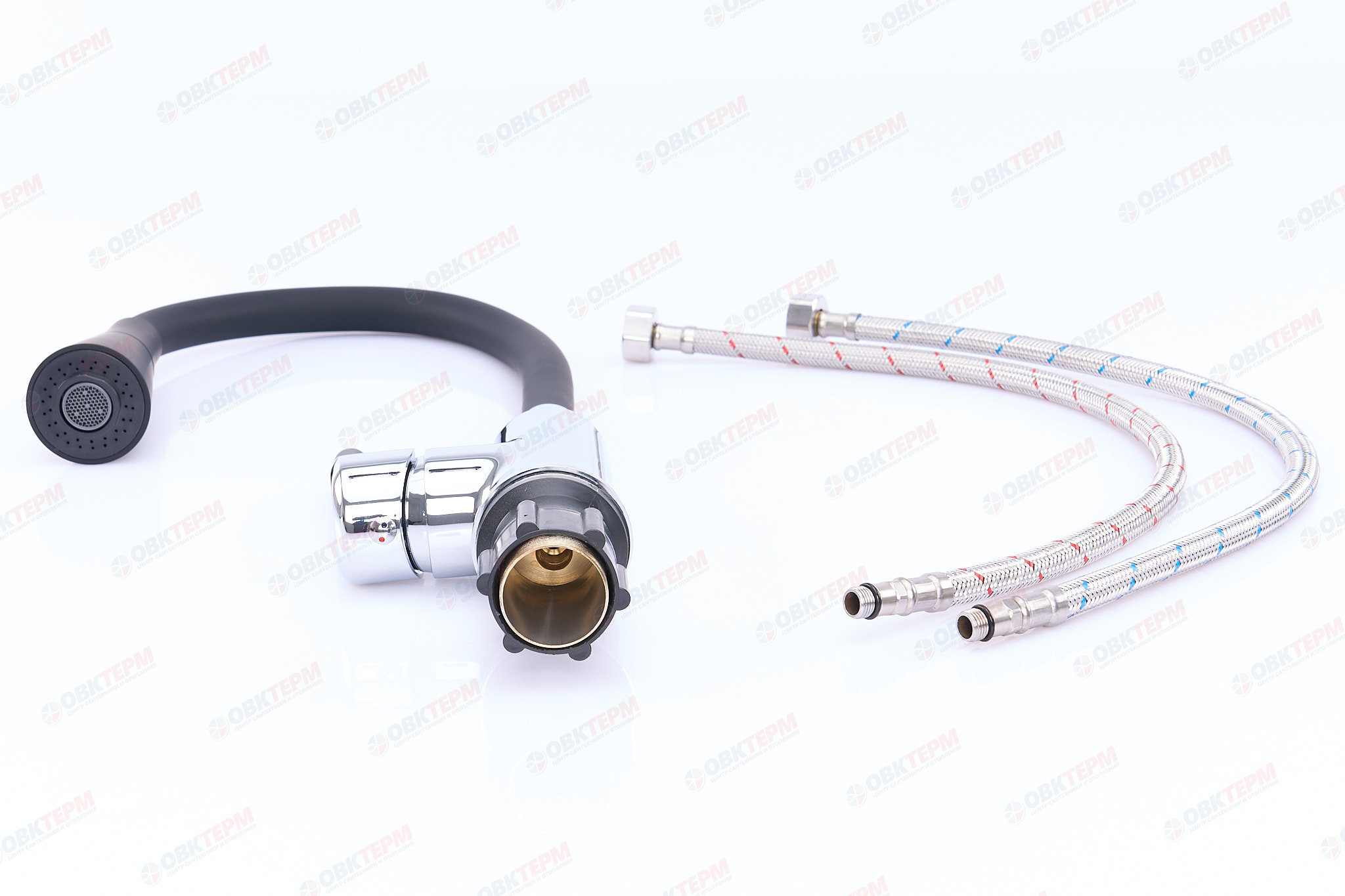 Смеситель д/кухни REFLECTOR ZERIX ATRIUM-011 LR4199-2 (черный+хром) (10 шт/ящ) - миниатюра №5